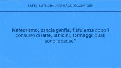 Latte, latticini, formaggi e gonfiore