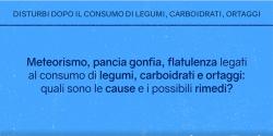 Disturbi dopo il consumo di legumi, carboidrati e ortaggi